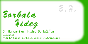 borbala hideg business card
